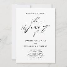 All in one Elegante Black Calligraphy Wedding