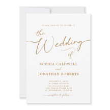 All in one Elegante Gold Calligrafy Wedding