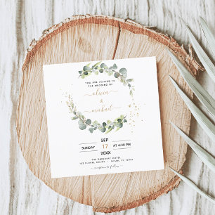 All in one Eukalyptus QR Code Greenerity Wedding Einladung