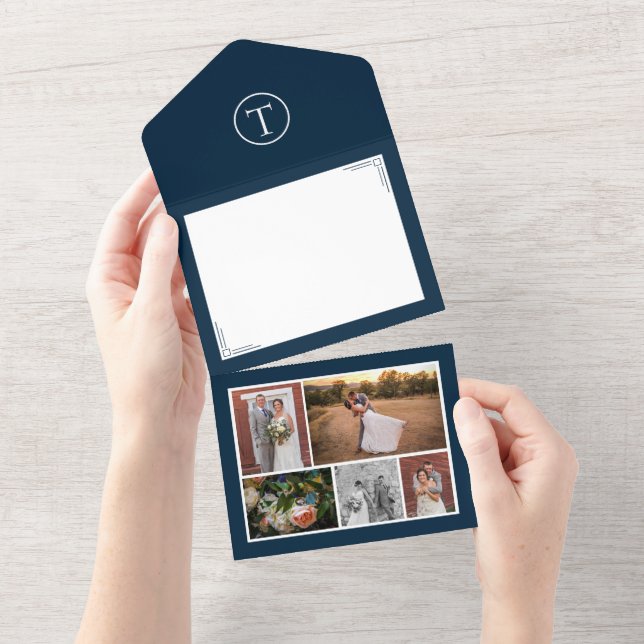 All-in-One-Hochzeit-Danke/Ferienkarte/Umschlag All In One Einladung (Abreißen)