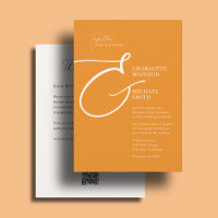 All In One Hochzeit Fetter Et-Zeichen Orange