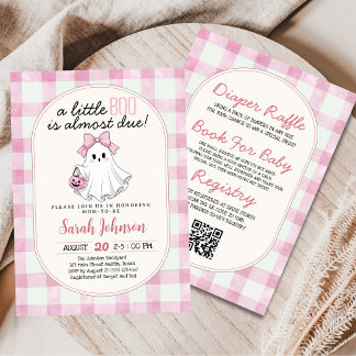 All In One Little Boo ist bald fällig Pink Girl Ba Einladung