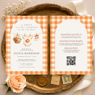 All in One Little Pumpkin Clothesline Baby Shower Einladung