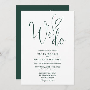 All in one machen wir Emerald Green Wedding Einladung