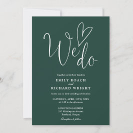 All in one machen wir Emerald Green Wedding Einladung