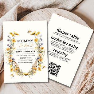 All in one Mommy to Bee Wildblume Baby Shower Einladung