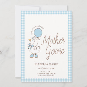 All in One Mother Goose Baby Boy Shower Einladung