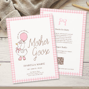 All in One Mother Goose Mädchen Baby-Party Einladung