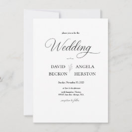 All-In-One Neutral Modern Boho Wedding  Einladung