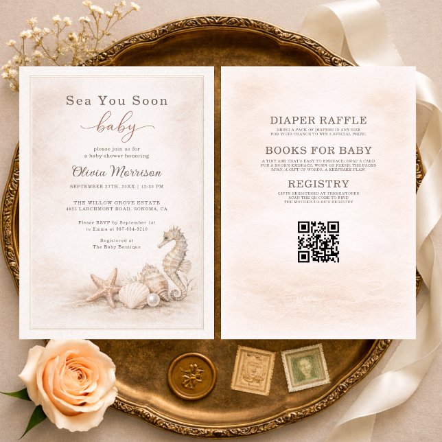 All in One Sea You Soon Baby Shower Einladung (Von Creator hochgeladen)