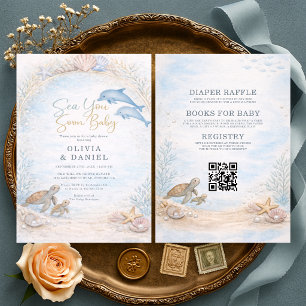 All in One Sea You Soon Paare Baby Shower Einladung