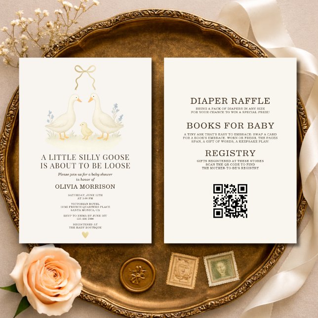 All in One Silly Goose Baby Shower Invitation Einladung (Von Creator hochgeladen)