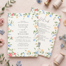 All in One Soft Pastel Vintage Wildflower Hochzeit