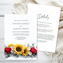 All in One Sonnenblumen und Rosen Hochzeit