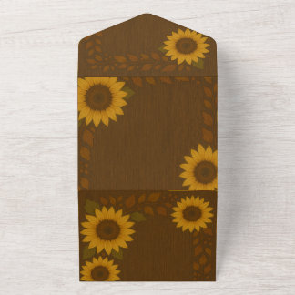All-In-One Sunflower Invitation All In One Einladung