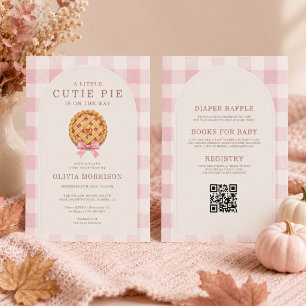 All in One Süße kleine rosa Schleife Mädchen Baby Einladung