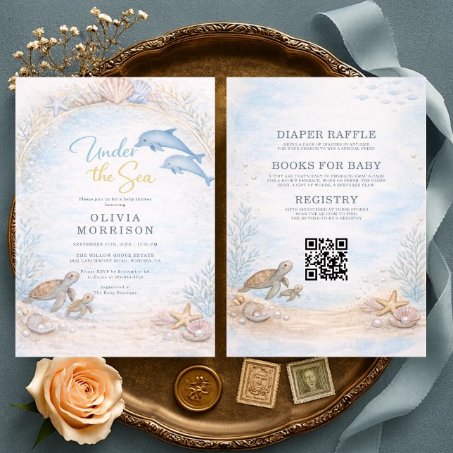 All in One Under the Sea Baby Shower Einladung (Von Creator hochgeladen)