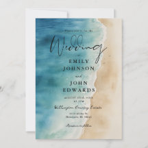 All in one Water color Blue Ocean Beach Hochzeit