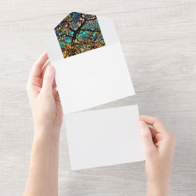 All in one Wedding Invite - Baum des Lebens Einladung (Abreißen)