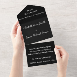 All-In-One Wedding Invite | Smith Bachelorette All In One Einladung