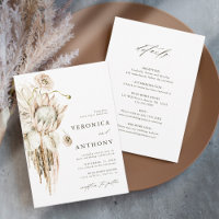 All in one Wild Boho Protea Pampas Grass Wedding