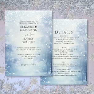 All in one Winter Wonderland Forest Wedding Einladung