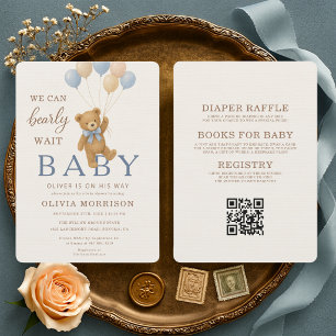 All in One Wir können es kaum erwarten Baby Shower Einladung