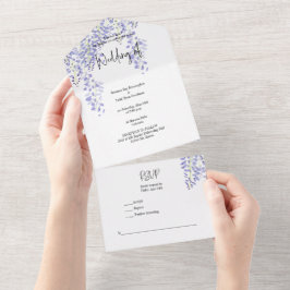 All in one Wisteria Watercolor Einladung