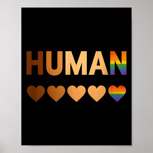 All-inclusive Hearts For Blm Racial Justice &amp;  Poster (Vorne)