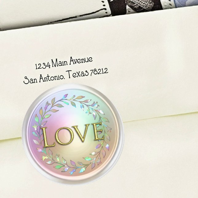 ALL INITIALS Gold Love Pearly Wreath Runder Aufkleber (Von Creator hochgeladen)