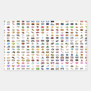 All iPhone/iOS emojis Rechteckiger Aufkleber