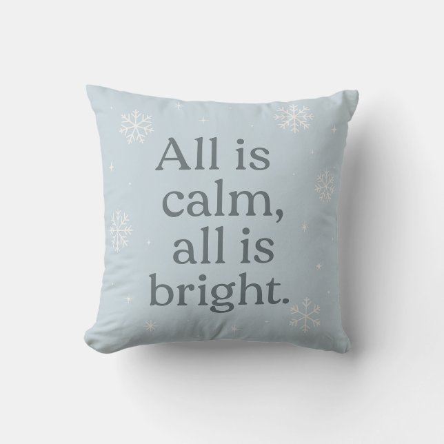 All Is Calm, All Is Bright – Snowlight Calm Scandi Kissen (Vorderseite)