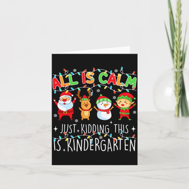 All Is Calm Funny Xmas Kindergarten Christmas Seas Karte (Vorderseite)