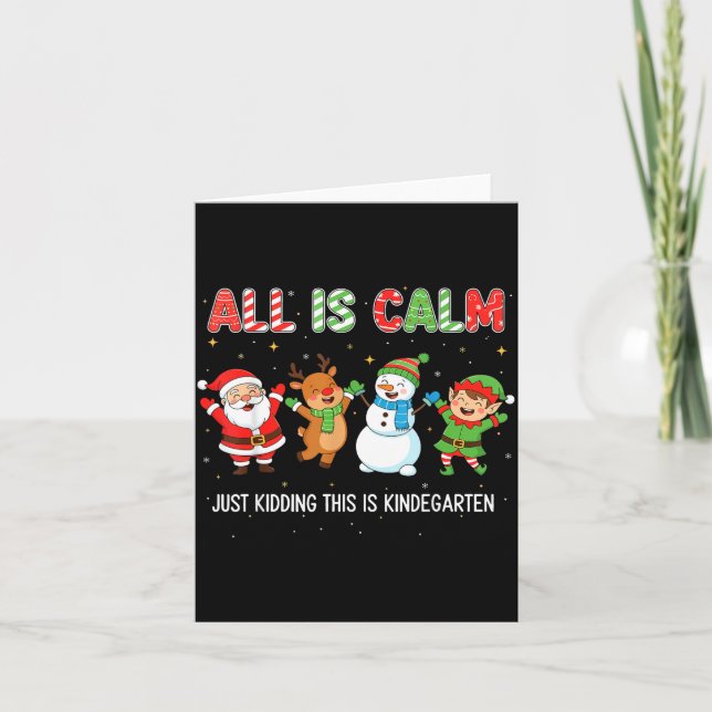 All Is Calm Funny Xmas Kindergarten Christmas Seas Karte (Vorderseite)