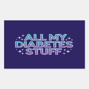 All meine Diabetes-Sachen Rechteckiger Aufkleber