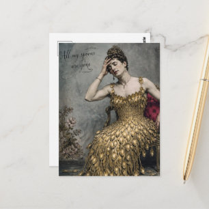 All meine Löffel sind weg Fantasy Vintage Art Postkarte