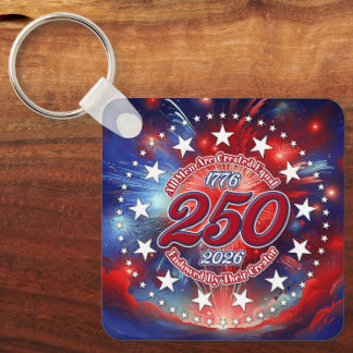 All Men Are Created Graphics Fireworks Clouds Schlüsselanhänger