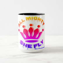 All Mighty She Fly Coffee Cup mehrfarbiges Design