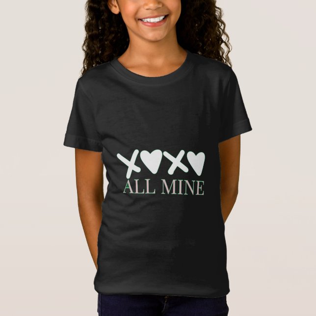 ALL MINE XOXO Valentine Shirt - Minimal Love Desig (Vorderseite)