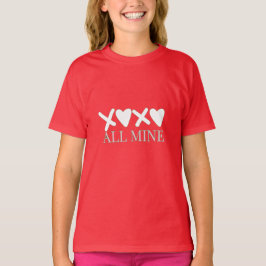 ALL MINE XOXO Valentine Shirt - Minimal Love Desig