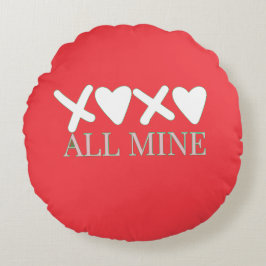 ALL MINE XOXO Valentine Shirt - Minimal Love Desig Rundes Kissen
