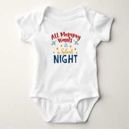 All Mommy Will eine Silent Night Baby Outfit Strampler