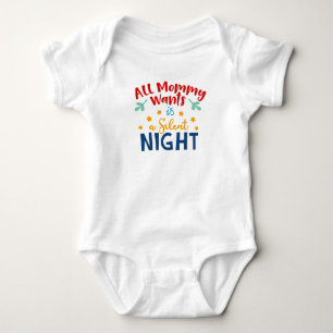 All Mommy Will eine Silent Night Baby Outfit Strampler