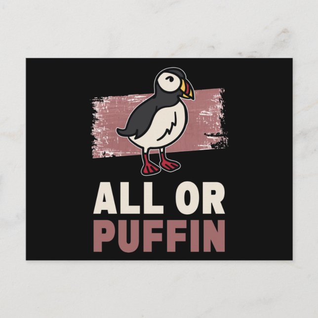 All Or Puffin Puffin Postkarte (Vorderseite)