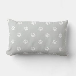 All Over Animal Paw Print Grey Lendenkissen