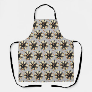 All Over Design Schürze Sonnenblumen & Sterne