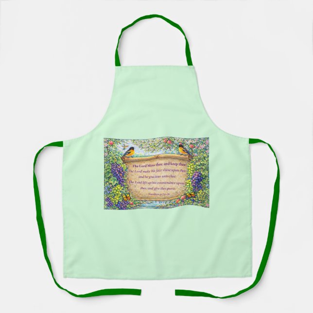 All-Over Kitchen Apron with Scripture Schürze (Vorderseite)
