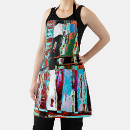 All-Over Print Apron Collapse Reflection Abstract Schürze