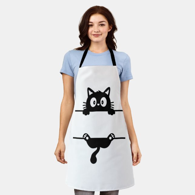  All-Over Print Apron ,cute cat design Schürze (Getragen)
