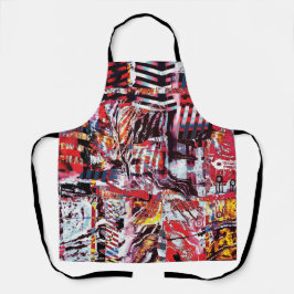 All‑Over Print Apron – Fragmented Pulse Schürze